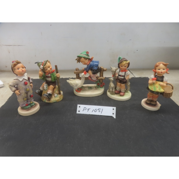 Five Goebel Figurines, Tallest Approximately 6"