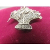 Image 10 : Vintage Chinese Export Sterling Silver Filigree Fingernail Guard Brooch And Floral Basket Brooch