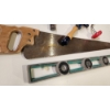 Image 4 : Stanley Planer, Two Drills/Augers, Hammer, Hand Saw, and Level