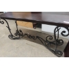 Image 3 : Wrought Iron Sofa Table with Wood Top