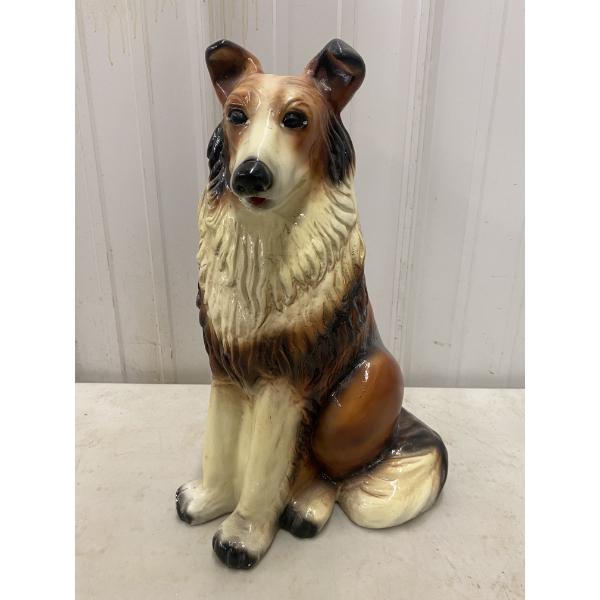 Chalkware Dog, 15" Tall