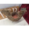 Image 4 : Chicken Plant Holder, Wicker Style Basket 27" Across, Two-Section Crate, 'Gather' Sign and More