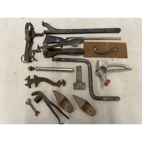 Daisy BB Gun, Traps, Shoe Lasts, Old Tools, Wrenches & Farm Items