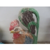 Image 10 : Three Rooster Figures – Two Wooden and One Resin, Tallest 20"