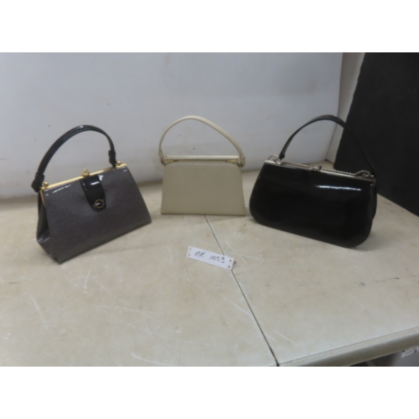 Three Vintage Ladies’ Purses Five Pairs Of Gloves, Handkerchiefs, And A Rain Bonnet