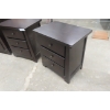 Image 8 : Dark Wood King Bedroom Set Bed Frame, Dressers, and Nightstands