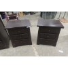 Image 6 : Dark Wood King Bedroom Set Bed Frame, Dressers, and Nightstands