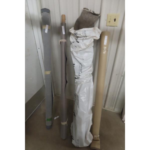 2 Rolls of Vinyl Uphostery + 2 of Cloth Materials