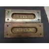 Image 5 : Four Antique Brass Mailbox Letter Slots  Measuring 3 1/2" x 6 7/8"