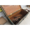 Image 11 : Painted Wood Carpenter Box, Plane, Drills, Forge Tongs, and More