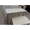 Image 1 : Painted Desk with Bench, 34" x 36" x 18"