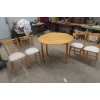 Image 1 : Drop-Leaf Table, 29" x 41" x 41" Extended, Plus Four Chairs
