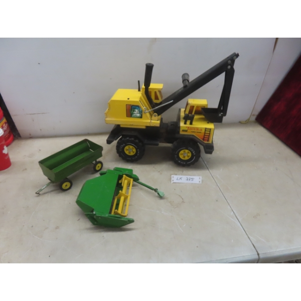 Tonka Turbo Diesel, 2 John Deere Die Cast Implements