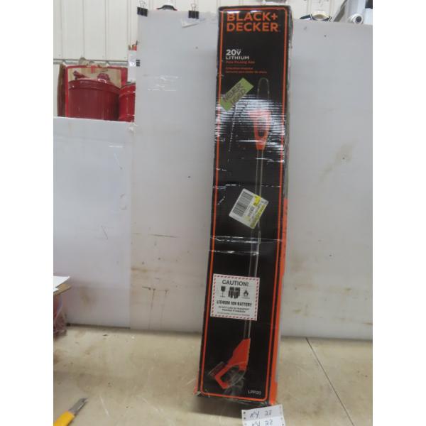 Black & Decker Cordless 20V Lithium Pole Pruning Saw, Never Used