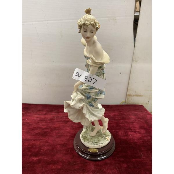 Signed Classical Figurine Sculpture 'The Society', 14" Tall