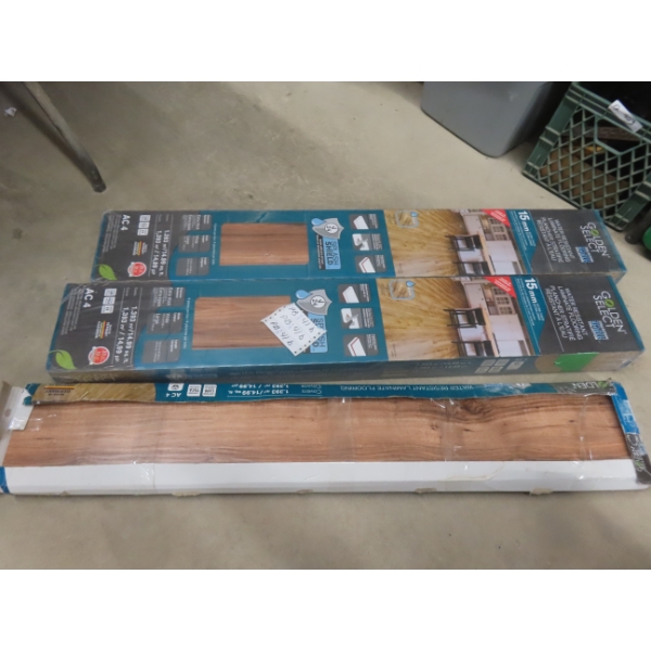 Two and a Half Boxes of Golden Select Water-Resistant Laminate Flooring