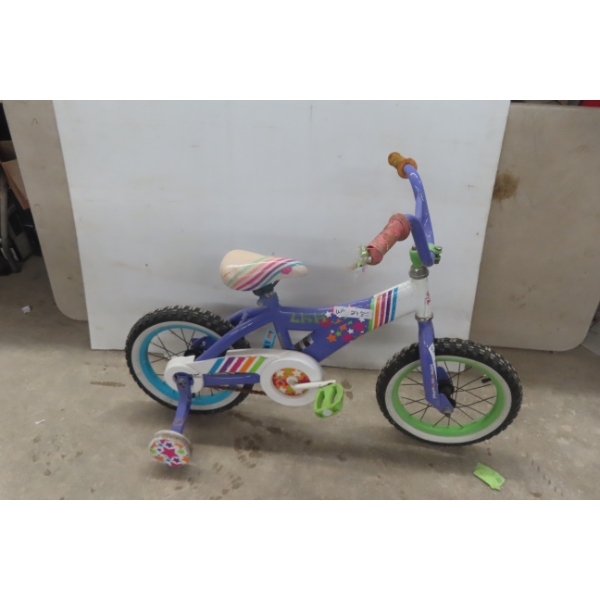 Little Miss Matilda Pedal Bike, 14" Wheels with Training Wheels