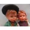 Image 7 : Two Vintage Goebel M.I. Hummel Vinyl Dolls, Approximately 10"–12" Tall With Two Ducks