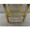 Image 5 : Golden Brass-Coloured Glass End Table, 23" x 18" x 18"