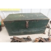 Image 2 : Painted Wood Carpenter Box, Plane, Drills, Forge Tongs, and More