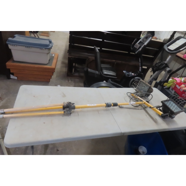 Double Work Site Halogen Lamp w Stand