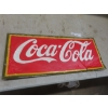 Coca-Cola Metal Embossed Sign, Older, Touched Up/Repainted 12" x 29"