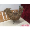 Image 3 : Chicken Plant Holder, Wicker Style Basket 27" Across, Two-Section Crate, 'Gather' Sign and More