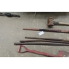 Image 5 : Lot of Yard Tools Including 3 Fencing Bars, Metal Fork, Spade and Post Mallet