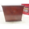 Image 6 : Solid Wood Desktop Organizer With Shelves, Drawer, and Sliding Cover - Cherry Finish