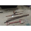 Image 2 : Lot of Yard Tools Including 3 Fencing Bars, Metal Fork, Spade and Post Mallet