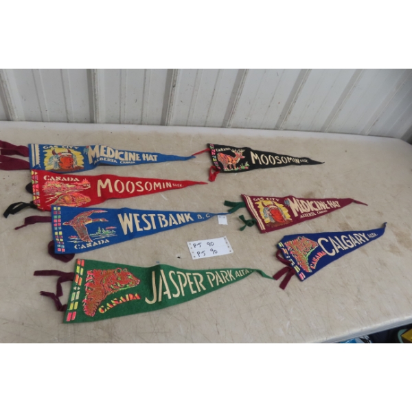 Old Pennants, Canada Places - Jasper, Calgary, Medicine Hat