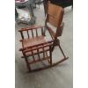 Image 3 : Folding Rocking Chair - Wood/Leather