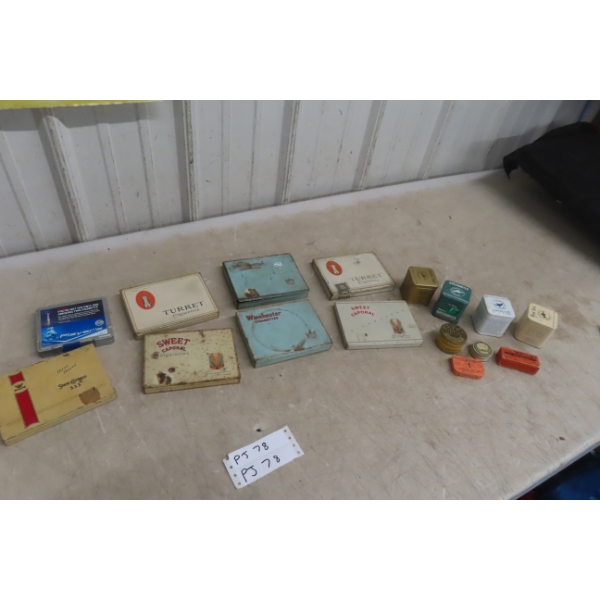 Eight Cigarette Tins Plus Pipe Tobacco Tin And Mowi Tin