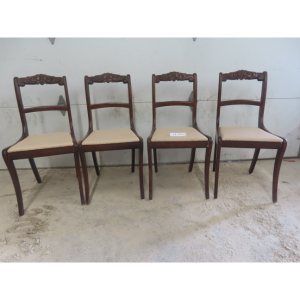 Set of 4 Walnut Chairs