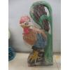 Image 8 : Three Rooster Figures – Two Wooden and One Resin, Tallest 20"