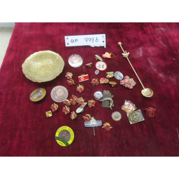 Brass Saucers and Push-Back Pins