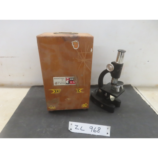 Tasco Microscope 150x, 300x, And 600x Magnification And Wooden Case