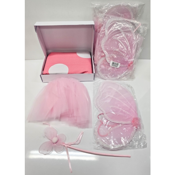 3 KIDS DRESS UP FAIRY WING PLAY SETS & BEANBAG COVER