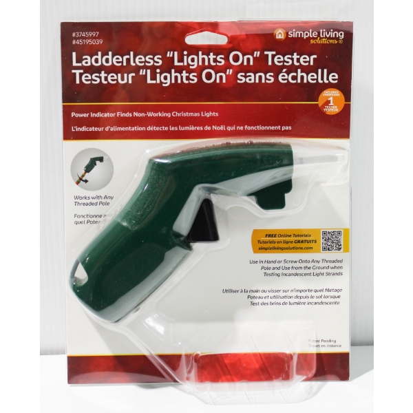 NEW SIMPLE LIVING LADDERLESS "LIGHTS ON" TESTER