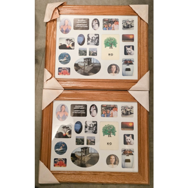 2 FAMILY PICTURE WOODEN FRAMES