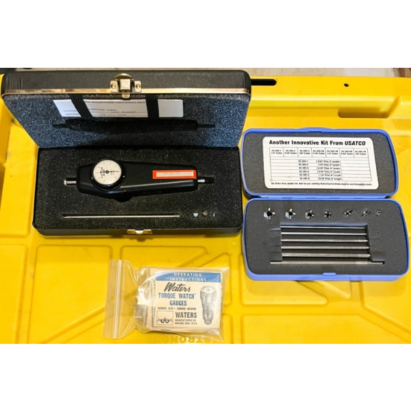 WATERS TORQUE WATCH GAUGE & ASST GUAGE MEASURING TOOLS
