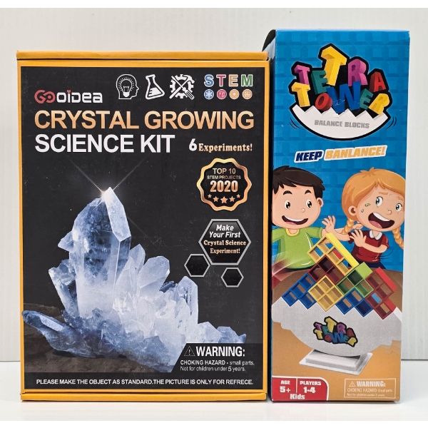 CRYSTAL GROWING SCIENCE KIT & TETRA TOWER GAME
