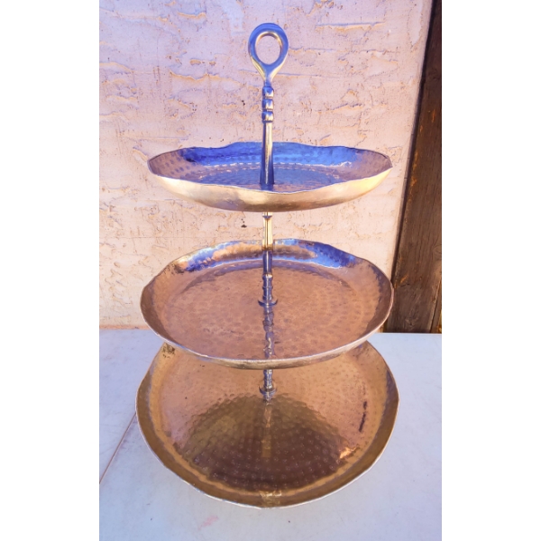 VINT. HAMMERED MULTI LEVEL DESERT STAND 