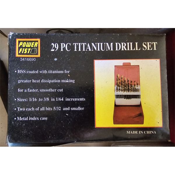 NEW 29PC TITANIUM DRILL SET
