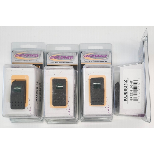 4 NEW DAYSTAR ROCKER SWITCH LIGHT GREEN