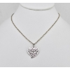 Image 1 : .925 SILVER 20" NECKLACE W/ HEART XOXOXOXO PENDANT