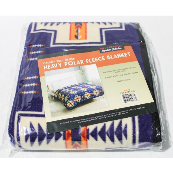 NEW NU TRENDZ OREGON TRAIL POLAR FLEECE BLANKET 