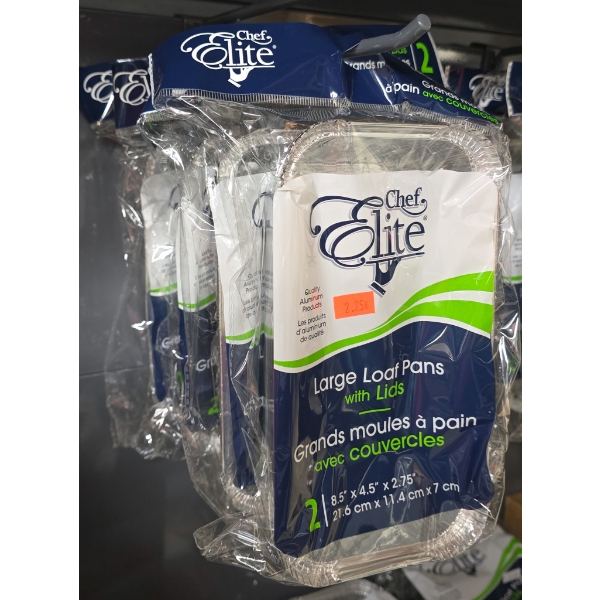 4PKS OF 2 LARGE LOAF PANS WITH LIDS