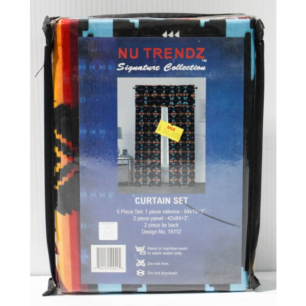  5PCS NEW NU TRENDZ CURTAIN SET (D)