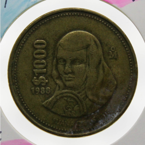 1988 MEXICO $1000 COIN